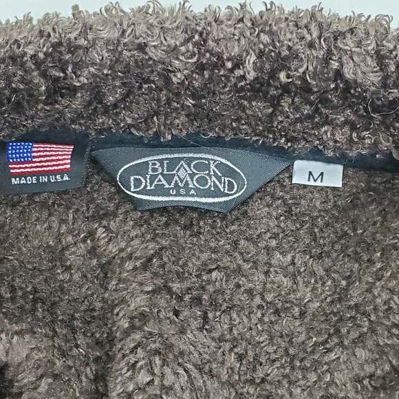 Black Diamond Teddy bear fleece front zip jacket size medium - Picture 7 of 9